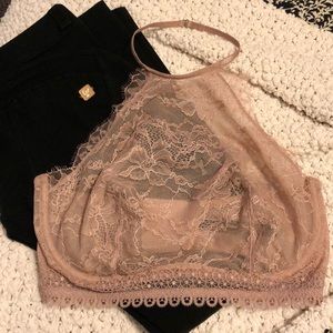 NWOT 34DD Very Sexy Lace Bralette VS Nude